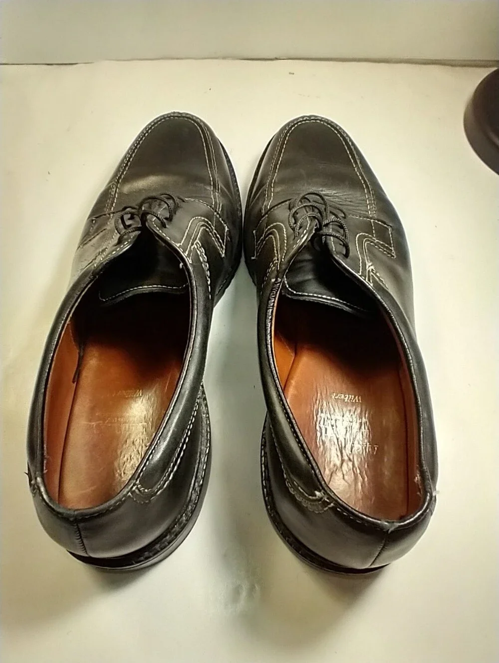 Allen Edmonds Wilbert Black Leather Split Toe Dress Shoes Men's sz 12D.